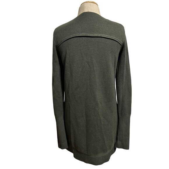 Lululemon Womens Sz M Cardigan Casual Open-Front Knit Long Sleeve Sweater Green - Picture 7 of 8